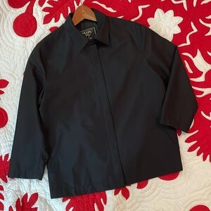 Prada Minimalist Black Zip Up Jacket Vintage 90s